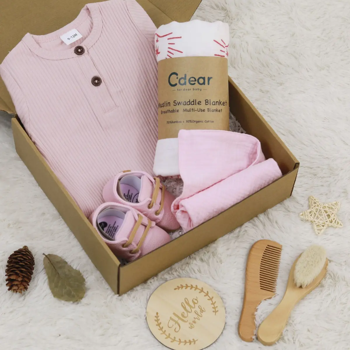 Luxury 100% Cotton Cartoon Pattern Boys' Clothing Baby Girl Gift Set Hamper ,Bodysuit Sleepwear Baby Clothing Welcome Home Gift
