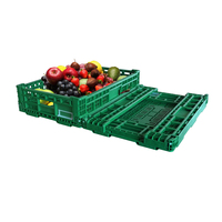 Caisses en plastique pliables Huidu, empilables et pliables, conteneurs gigognes pour le transport et le stockage