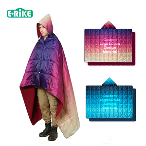 Couverture de camping personnalisée à capuche E-RIKE Factory BSCI, couette de camping ultralégère, couverture de camping imperméable et portable - Product Image 1