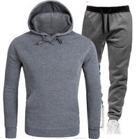 Logo personnalisé en gros homme survêtement vêtements de sport décontractés vierge polaire noir pull hommes survêtements