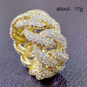 Anello da Uomo con Design a Catena, Stile Fascia Completa - Product Image 5