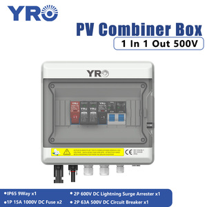 <span class=keywords><strong>YRO</strong></span> 1 en 1 salida 600V PV combinador Caja impermeable IP65 cadena personalizable combinación caja de bloqueo de llave segura Kahong Pangkombinasyon - Product Image 2