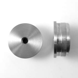 Capuchon plat en acier inoxydable AISI 316 avec filetage M8 SKU C110352 Finition satinée Raccord de plomberie haute pression 33.7 Ø - Product Image 3