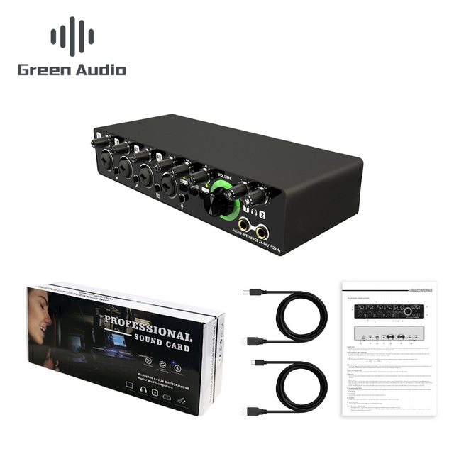 GAX-MD44 Audio Interface for Recording 4 in 4 Audio Interface for Podcast Recording Music Instrument