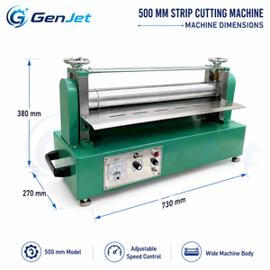 Machine de découpe de bandes GenJet, équipement de refendage électrique, options de taille 150, 300, 500 mm pour la production en atelier de matériaux flexibles - Product Image 3