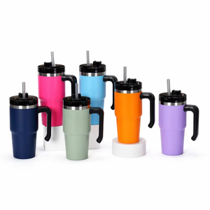 Mug à café isotherme en acier inoxydable 20 oz avec logo personnalisé, double paroi sous vide, poignée, cadeau d'affaires, revêtement poudré, OEM - Product Image 6