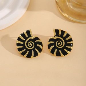 Pendientes de acero inoxidable de moda con diseño de gota de aceite, serie de tortuga marina, abeja e insectos, venta al por mayor. - Product Image 5