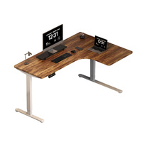 Cadre de bureau debout en forme de L Table de bureau ergonomique pour ordinateur de bureau à hauteur réglable électrique avec bureau