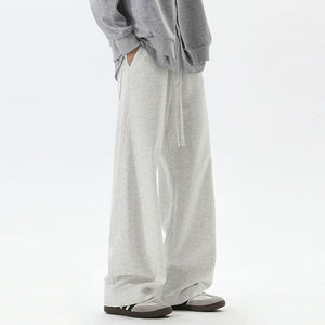 <span class=keywords><strong>Pantaloni</strong></span> <span class=keywords><strong>Cargo</strong></span> Sportivi a Gamba Larga, Fornitore di Abbigliamento Maschile con Logo Personalizzato, <span class=keywords><strong>Pantaloni</strong></span> Casual Retrò Larghi in Felpa Francese per <span class=keywords><strong>Uomo</strong></span> - Product Image 4