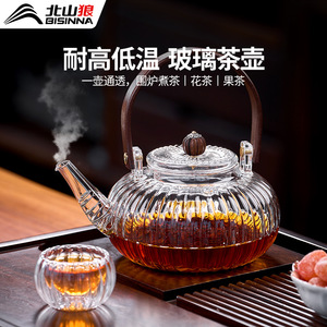 Glass Teapot With Lid Round Shape Heat Resistant <b>Camping</b> <b>Kettle</b> Household Tea Brewing Utensil 2025 New Model - Product Image 2
