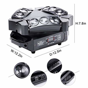 Lámpara de Discoteca con Efecto de Haz de Luz LED RGB, Luz Láser Blanca con Movimiento de Araña, Activación por Sonido, para Parques Temáticos, IP55, Garantía de 5 Años - Product Image 5