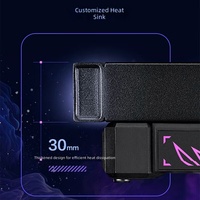 Refroidisseur d'eau pour processeur ROG RYUO Dragon King 4ème génération 360 ARGB NOIR à tuyaux longs et écran incurvé pour ordinateur de bureau