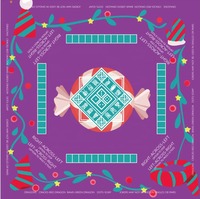 Tapete de Mahjong con Diseño de la Historia de Navidad y Duendes, Cubierta de Mesa de Goma Antideslizante y Reductora de Ruido para Juegos de Mahjong Americanos