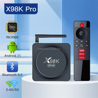 X98K PRO Android akıllı TV kutusu rk3566 4GB 32GB 2.4/5G Wifi 1000m Ethernet Android 11 medya oynatıcı Set üstü kutusu