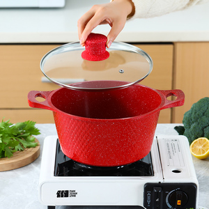 Ensemble de 10 pièces en céramique et verre, batterie de cuisine en alliage d'aluminium, spécial cuisinière à flamme nue, comprenant une marmite à fond plat, une poêle à frire et une casserole à lait, pour la cuisson quotidienne - Product Image 2