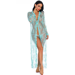 King Mcgreen Star Robe érotique Sexy Robe de nuit Lingerie Sexy Pyjamas Pancake Open Bra See Through Chest Nightgown Babydoll Lace - Product Image 2
