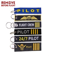 Porte-clés en tissu brodé personnalisé pour vélo, voiture, moto, aviation, accessoires, vente en gros, REMOVE BEFORE FLIGHT