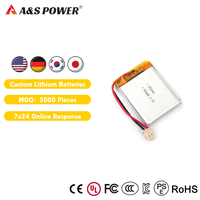 Batterie polymère LiCoO2 553444 3,7 V 950 mAh avec 500 cycles, certifiée UL1642/CE 3,7 V pour équipement de protection de l'environnement