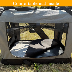 Caja de viaje plegable de lado suave de 3 puertas para perros, jaula portátil plegable para perros para exteriores y jaula de viaje para perrera - Product Image 4