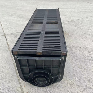Canal de Drenaje de HDPE, Duradero, en Forma de <span class=keywords><strong>U</strong></span>, Sistema de Drenaje de Zanjas, Larga Vida Útil, Directo de Fábrica, para Carreteras, Jardines y Plazas - Product Image 3