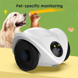 <span class=keywords><strong>Jouet</strong></span> Compagnon pour Animaux 4G avec Audio Bidirectionnel, Robot de Surveillance Automatique IA pour Animaux, Alimenté par Batterie, Laser en Plastique pour Teaser les Chats et les Chiens, Distributeur de Friandises - Product Image 4