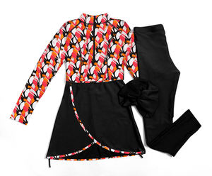 Custom Design Bedrukt Private Label Moslim Vrouwen Dames Volledige Cover Badpakken Badkleding Strandkleding Zwembadpak - Product Image 2