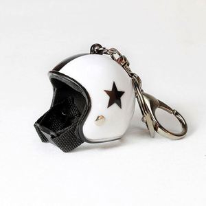 Five-Pointed Star Motorcycle Cap Rider Safety Hat Helmet PVC Plastic Modern Art Carabiner <b>Keychain</b> Car Bag Decoration - Product Image 5