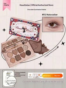 Paleta de Sombras de Ojos Resistente al Agua Flower Knows Chocolate Shop, Ocho Colores Mate y Brillantes 01 Nutcracker, la Combinación Más Fácil para Uso Diario - Product Image 5