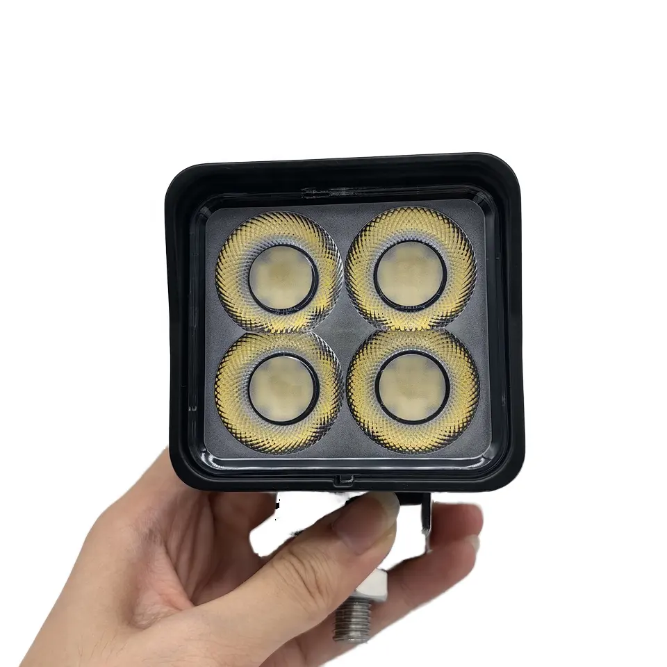 Alta rentable IP67 luces antiniebla 64W carretilla elevadora cuadrada todoterreno trabajo LED remolque faro 4800LM excavadora Led Luz de inundación