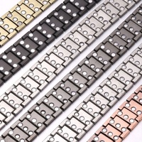 Pulsera Magnética de Tres Filas de Acero Inoxidable Ajustable de Alta Calidad para Alivio de la Fatiga, Joyería de Salud y Energía para Hombres