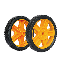 Roue en plastique de 6/7/8 pouces pour tondeuse à gazon, chariots de jardin, poussettes, poubelles