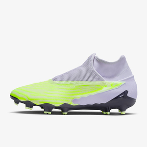 Slip on High Ankle Soccer Cleats Black Upper Blue Stud Firm Ground Unisex All Seasons Football <b>Boots</b> - Product Image 1