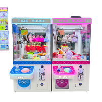Nouveau style Mini machine à griffes à peluches, avec accepteur de billets et monnayeur, en métal et verre trempé, personnalisable, en anglais, économique