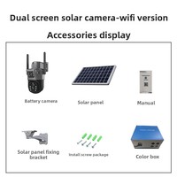 Caméra solaire personnalisée avec sangle étanche, interphone vocal, vision nocturne, caméra solaire pour restaurants en plein air
