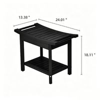 Meubles de jardin en plastique haute densité, style minimaliste moderne, résistants aux intempéries et aux UV, table d'appoint de patio en plastique