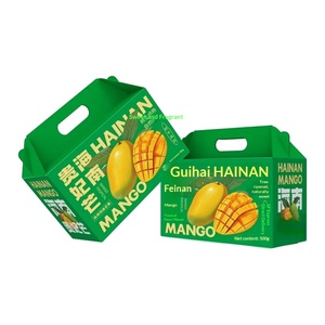 New Elegant Fruit & Veggie Gift <b>Box</b> with Handle Customizable Empty Packaging for Gifting - Product Image 2