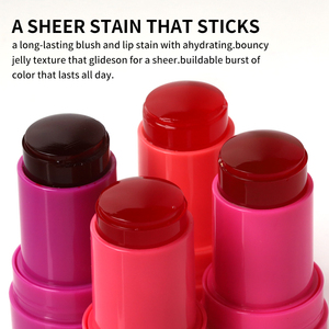 Blush Vegano de Alta Pigmentação para Atacado, Rótulo Privado, Blush Hidratante Rotativo para Lábios e Bochechas, Bastão de Blush em Gel com Efeito Luminoso - Product Image 2
