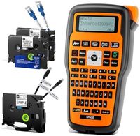 Étiqueteuse portable E1000PRO, étiquettes imperméables pour l'étiquetage des câbles, machine d'étiquetage industrielle à rétraction thermique avec clavier