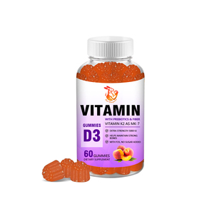 Gummies de vitamines à marque privée 60 unités – Favorise la santé immunitaire avec Vitamine D3 et Vitamine K2 – Gummies alimentaires naturels - Product Image 1