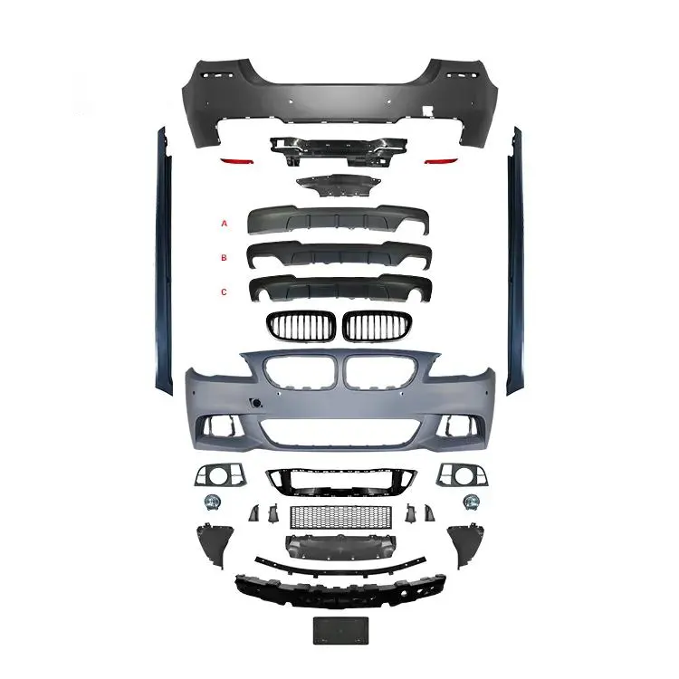 Yüksek kalite BMW için gövde kiti 5 serisi F10 m-tech 2012-2013 ön ve arka tampon ızgarası için değiştirildi