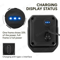 Lampe de travail LED rechargeable pour voiture 10W COB, lampe de travail LED portable à poignée rotative, 1000 lumens, aimant, alimentation CC