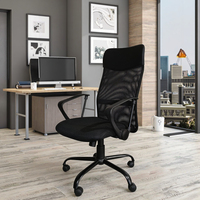 Chaise de direction moderne à dossier haut Design pivotant confortable avec hauteur réglable Chaise de bureau en maille avec mains courantes en vente