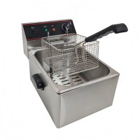 Friteuse électrique commerciale 6L 2500W 50-200 ℃   Température réglable avec protection contre la surchauffe pour chariot de restauration rapide
