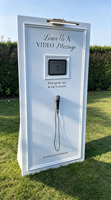 Cabine téléphonique vintage pour fêtes, accessoire de photomaton avec fonction d'enregistrement audio pour mariages et événements