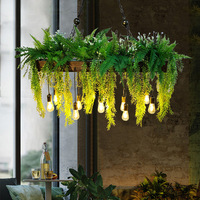 Nouveau lustre LED 2026 de style industriel rétro américain, créatif, pour hôtel, bar, art, plantes vertes