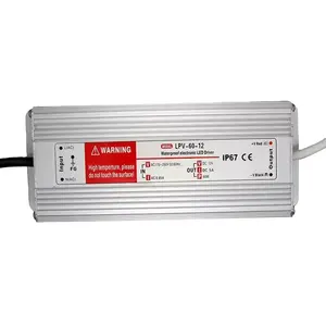 LPV-60 IP67 Waterproof LED 5A 12V 24V 60W Single Output Power Supply Switching