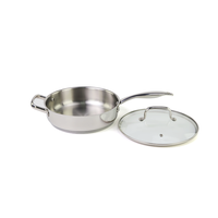 Ensemble de casseroles et poêles en acier inoxydable Axa-Cookware, batterie de cuisine avec marmite, casserole, poêle à frire avec couvercles, ensemble de vaisselle de cuisine