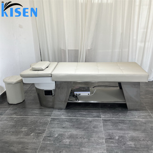 Kisen Thai Head Spa : Fauteuil de lavage de cheveux avec circulation d'eau et vapeur, équipement de salon de coiffure, lit de shampoing électrique - Product Image 1