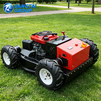 Meilleures ventes - Tondeuse à gazon robotisée à batterie de 550 mm avec moteur de 7 CV pour les pentes, chenilles robustes pour les bords de rivière, certifiée CE ISO