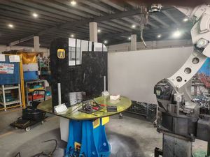 Изготовленный на заказ высококачественный одноосный Сварочный позиционер автоматизированный горизонтальный вращающийся тип для промышленных роботов - Product Image 4